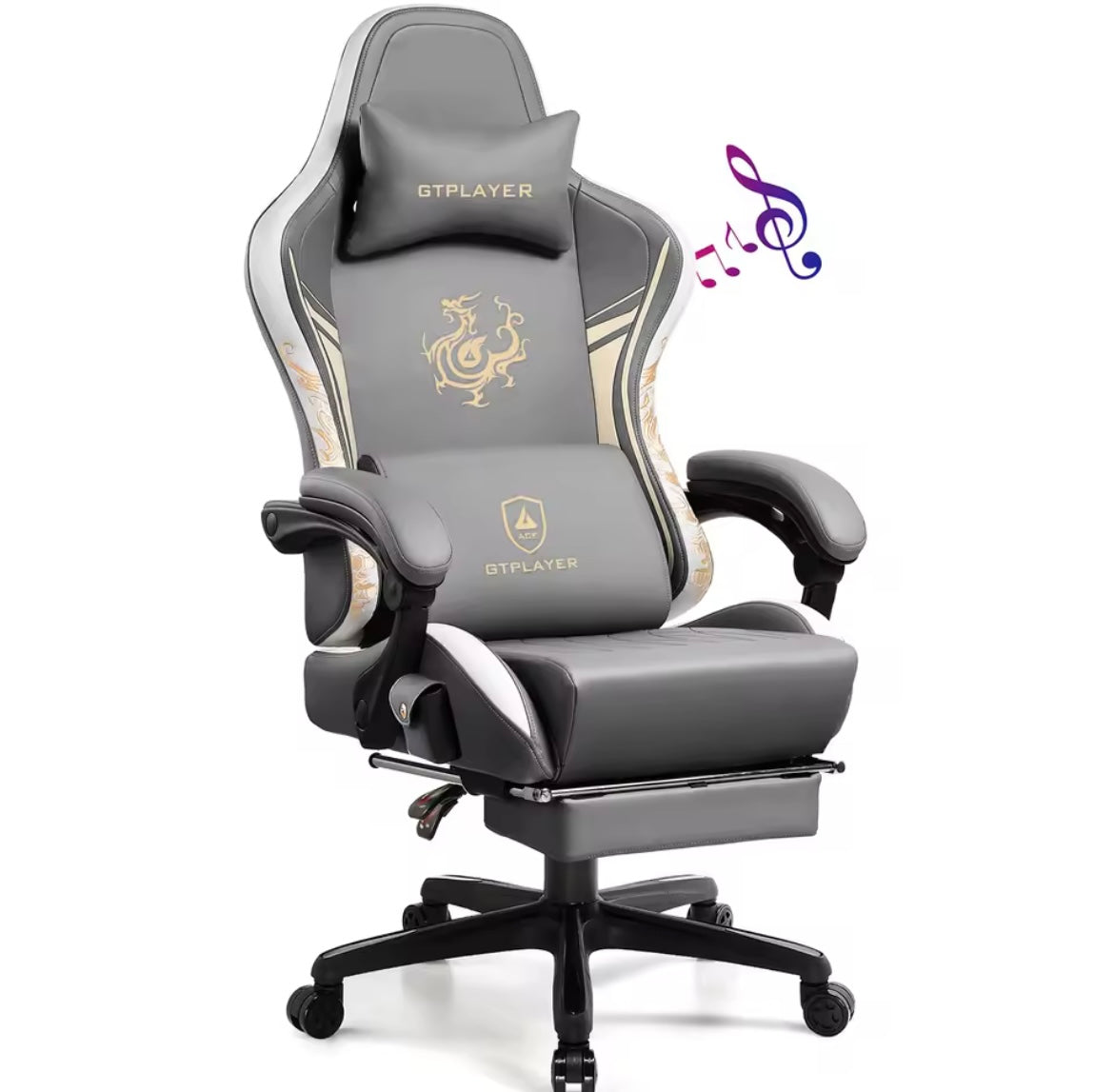GTPLAYER Gaming Chair with Bluetooth Speakers