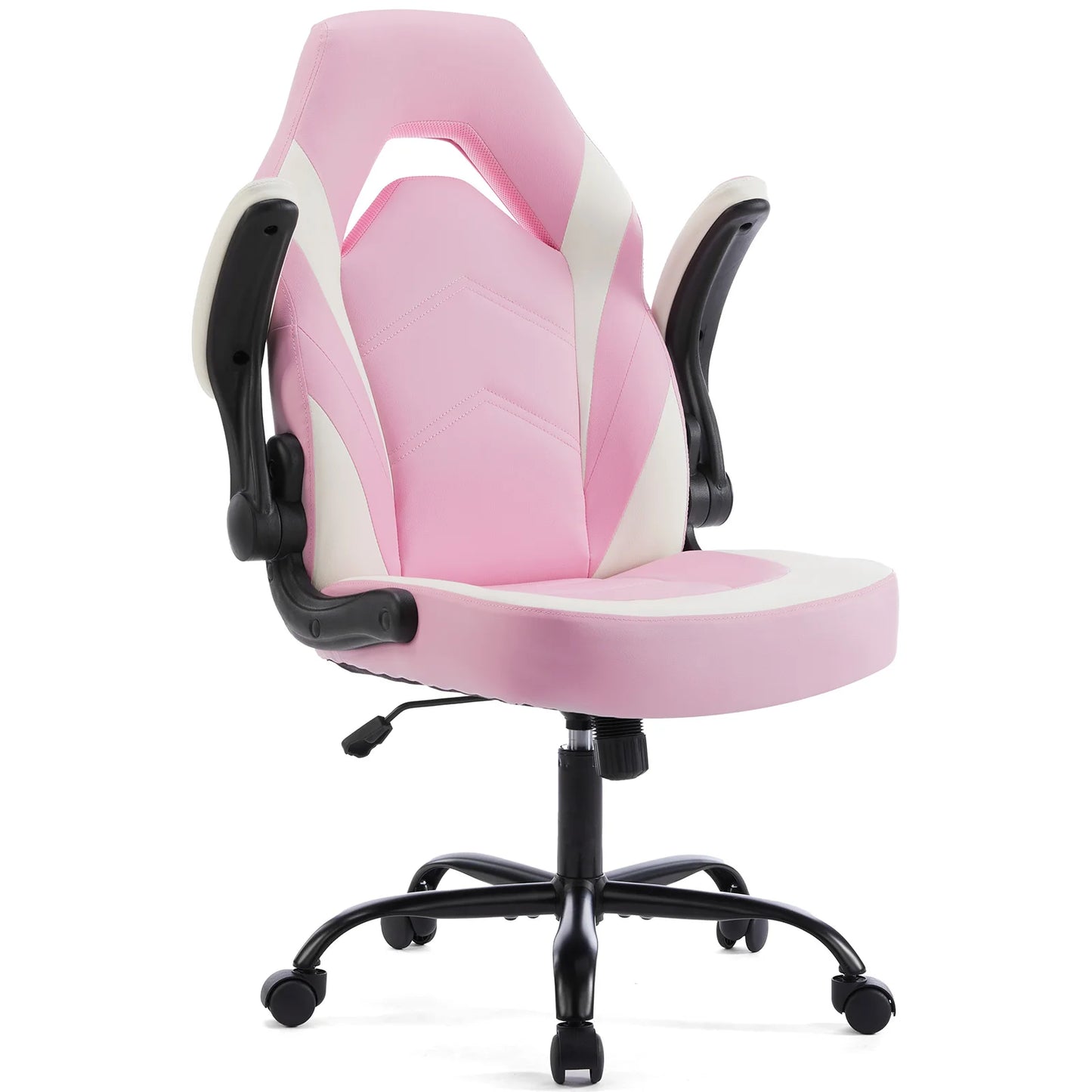 Leather Gaming Chair with Adjustable Armrests