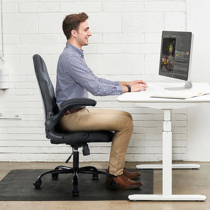 Leather Gaming Chair with Adjustable Armrests