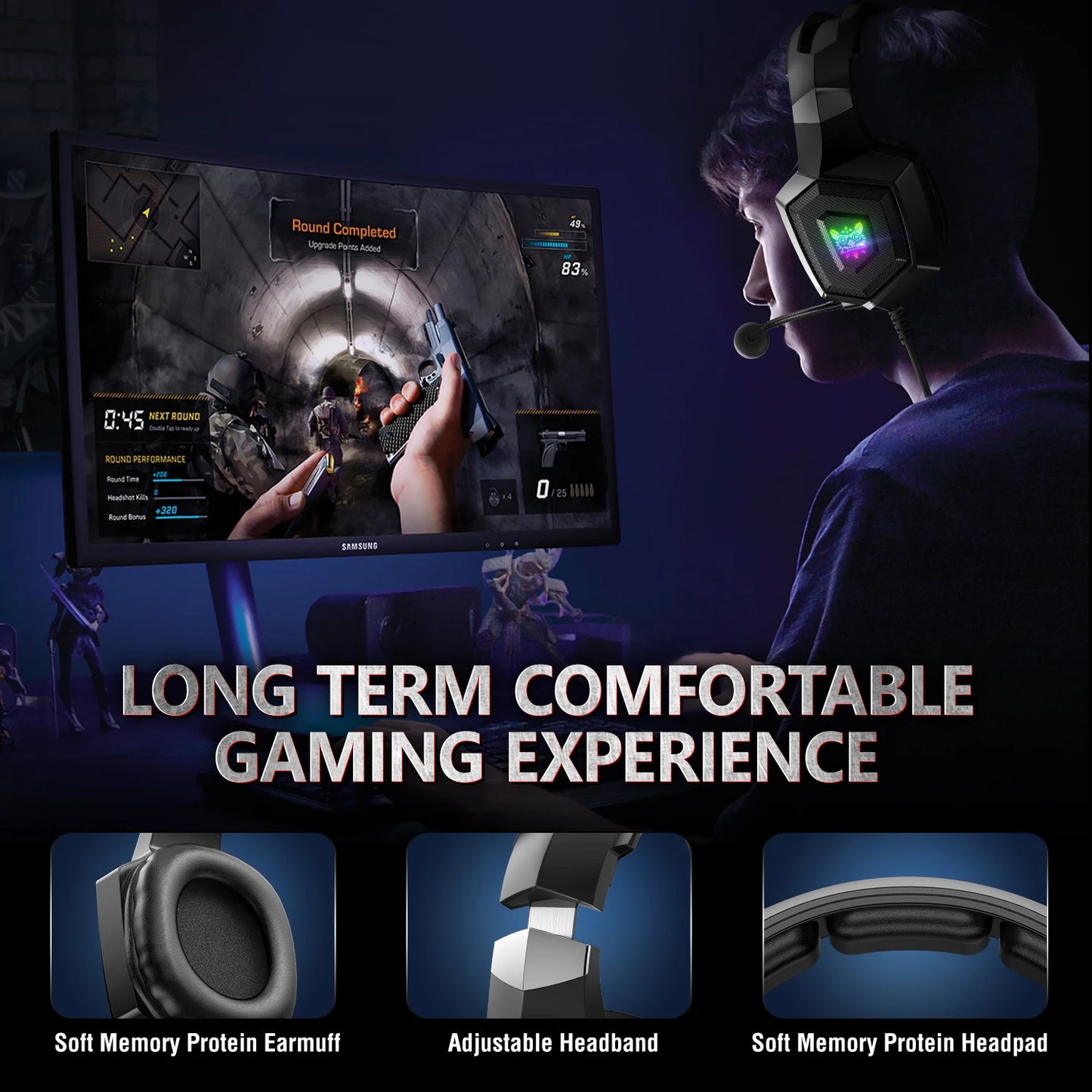 ONIKUMA Wired Gaming Headset