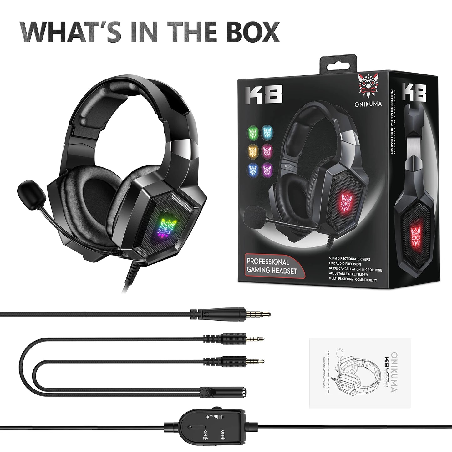 ONIKUMA Wired Gaming Headset