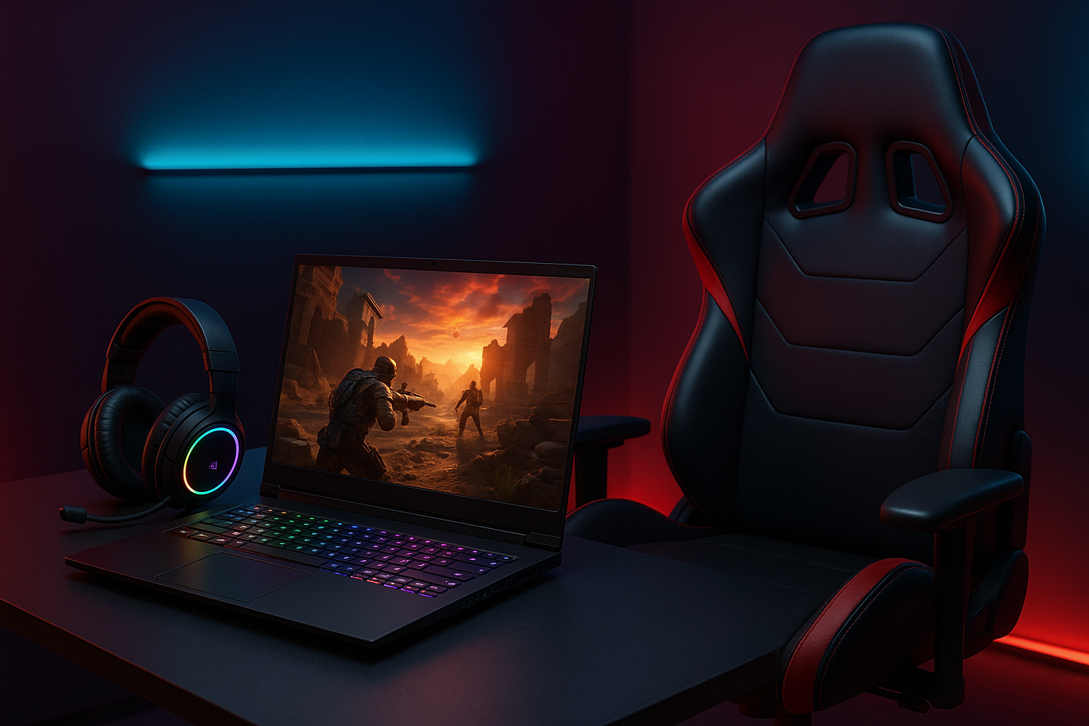 GAMING LAPTOPS, GAMING HEADSET AND GAMING CHAIRS 